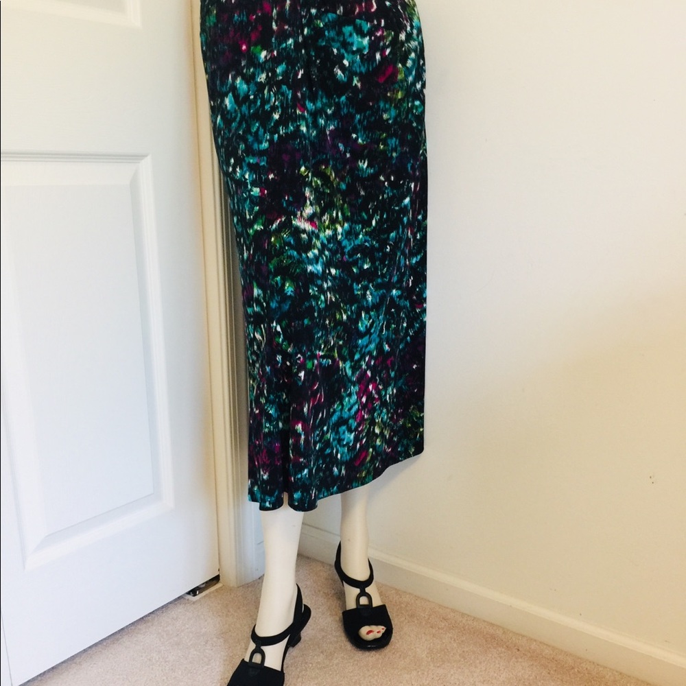 Beautiful watercolor skirt by Evan-Picone
